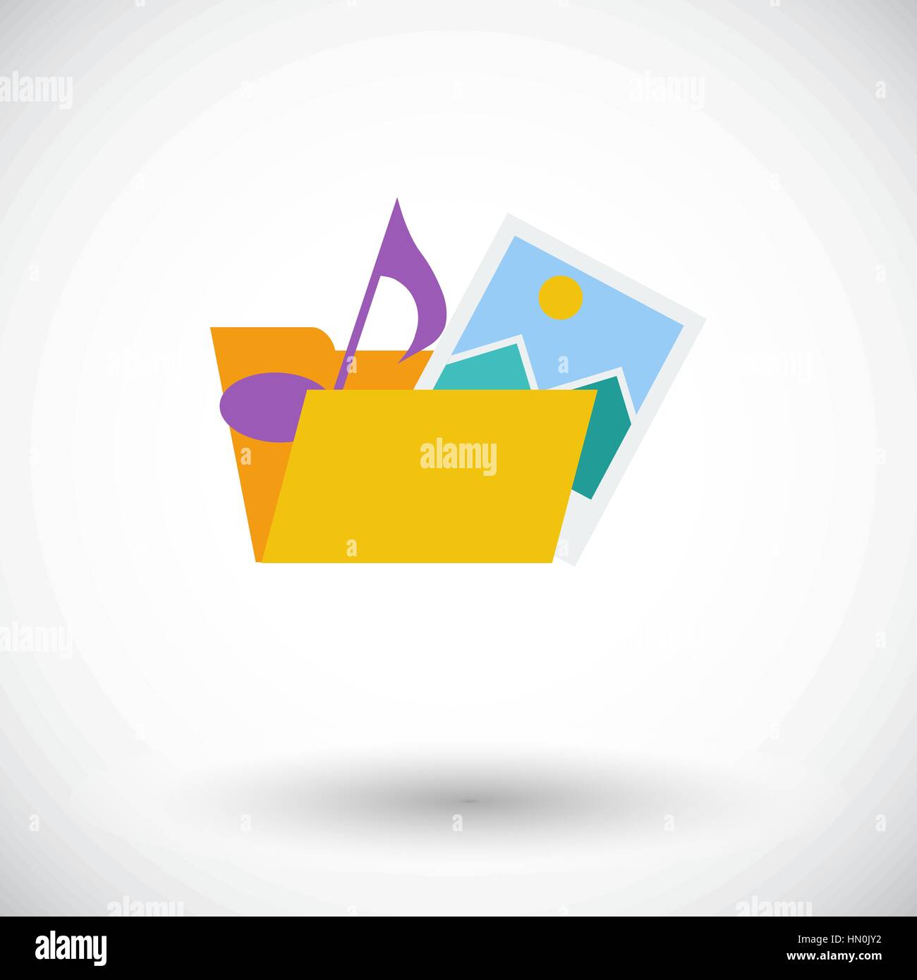 Folder. Single flat icon on white background. Vector illustration Stock ...