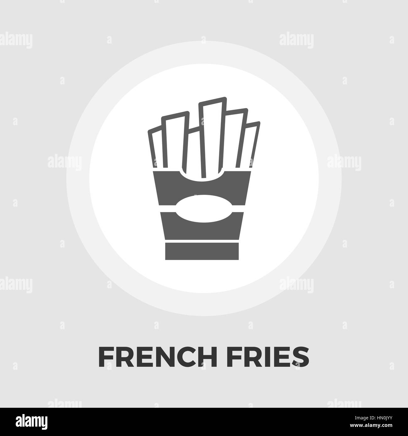 French fries icon vector. Flat icon isolated on the white background. Editable EPS file. Vector illustration. Stock Vector