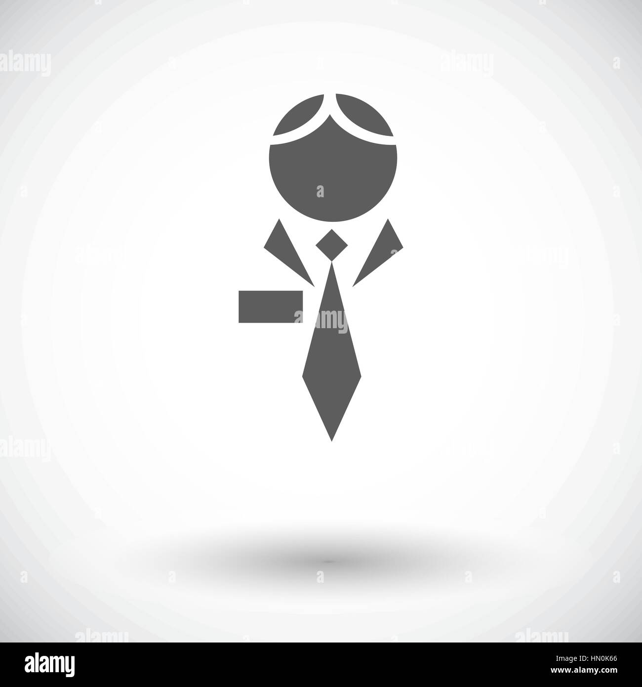 Human. Single flat icon on white background. Vector illustration Stock