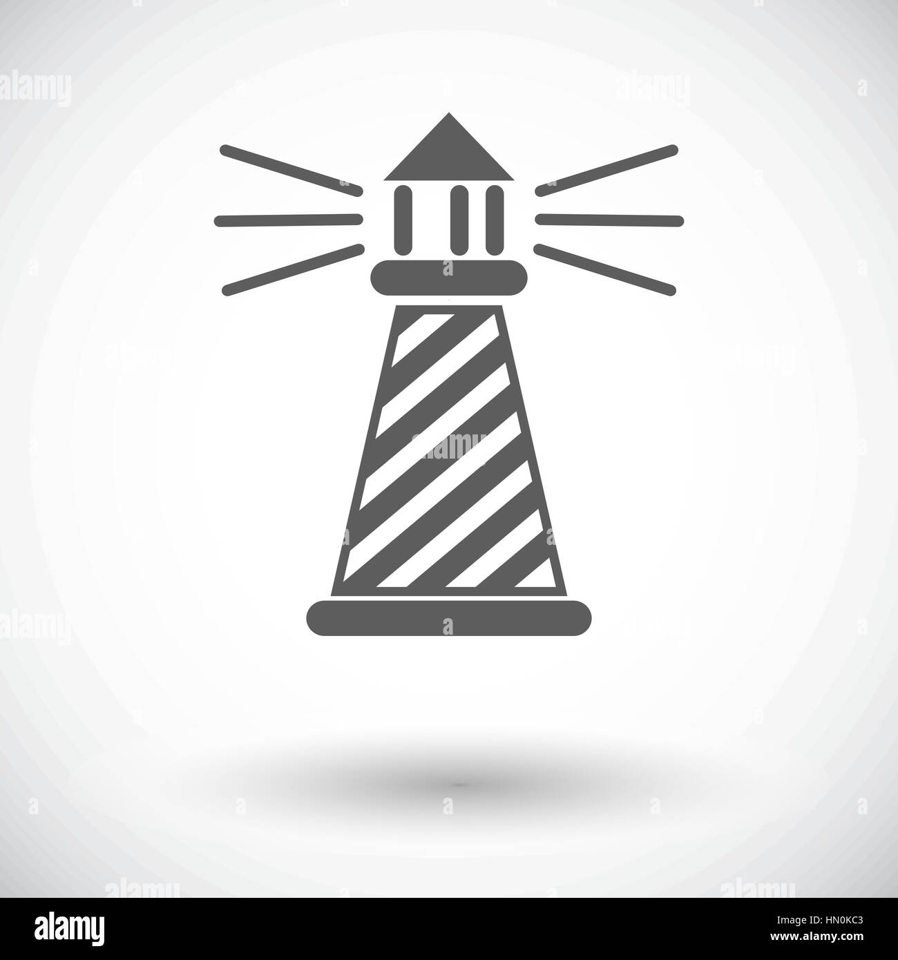 Lighthouse. Single flat icon on white background. Vector illustration. Stock Vector