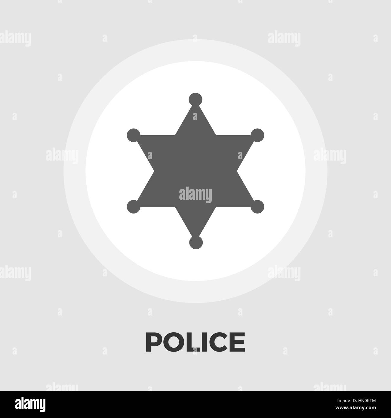 Police badge icon image Black and White Stock Photos & Images - Alamy