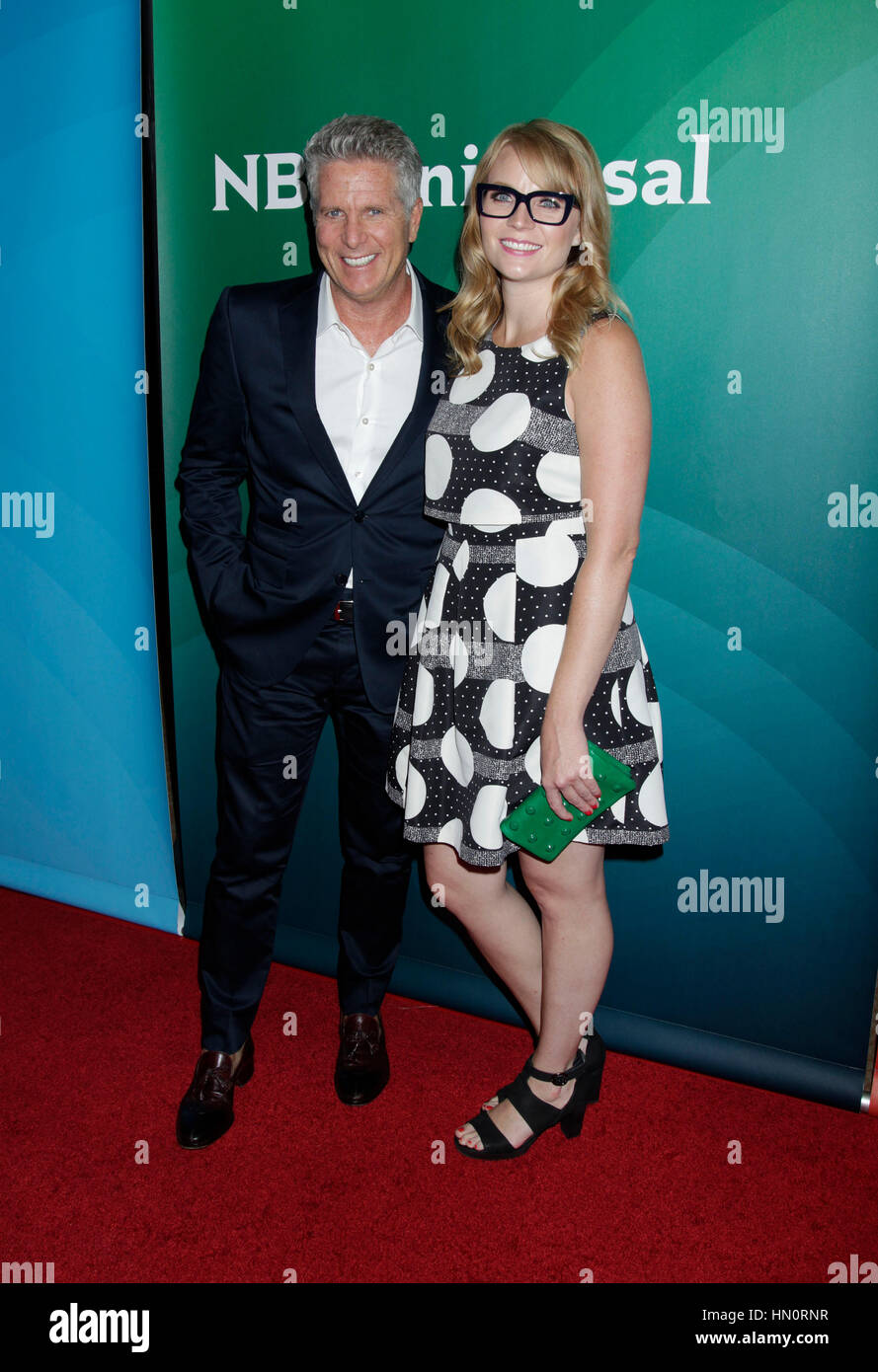 Donny Deutsch and Emily Tarver arrives at the NBCUniversal Press Tour at the 2015 TCAs on August 12, 2015 in Beverly Hills, California. Photo by Francis Specker Stock Photo