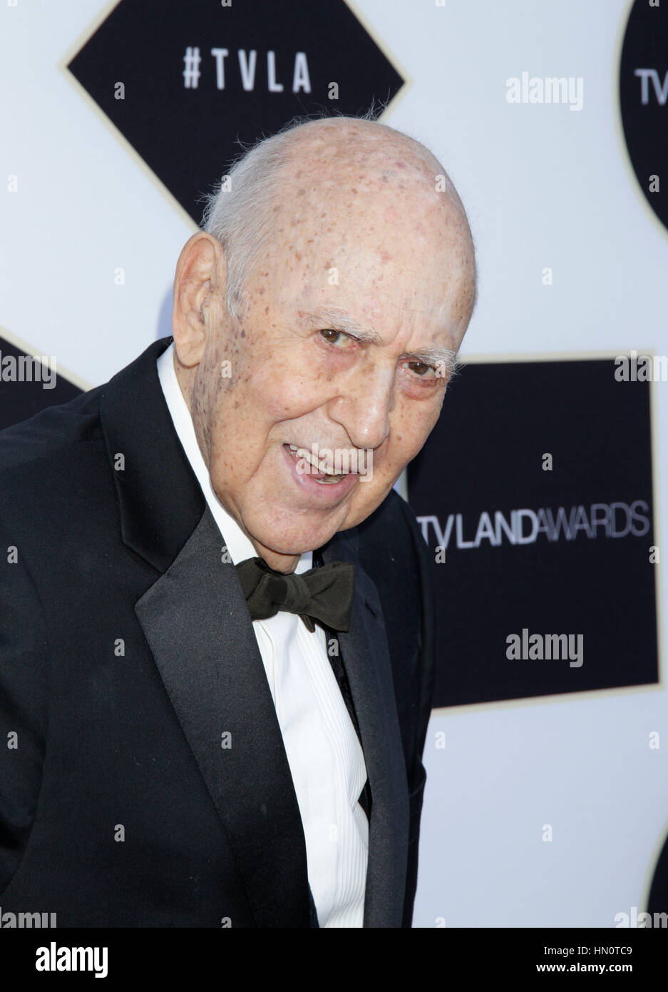 Carl Reiner arrives at the TV Land Awards on April 11, 2015 in Beverly Hills, California. Photo by Francis Specker Stock Photo