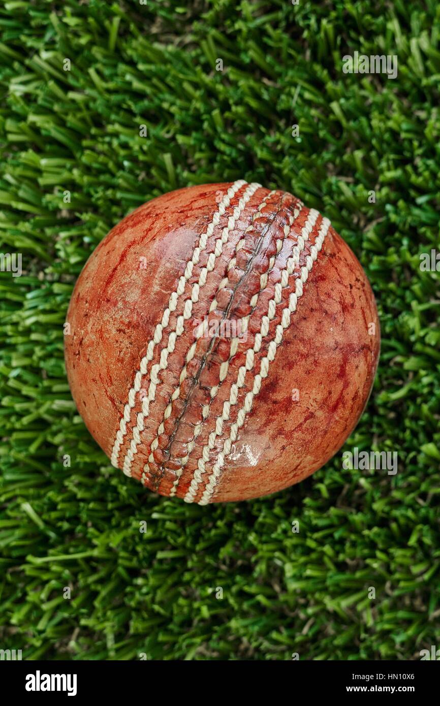 A studio photo of cricket gear on grass Stock Photo Alamy
