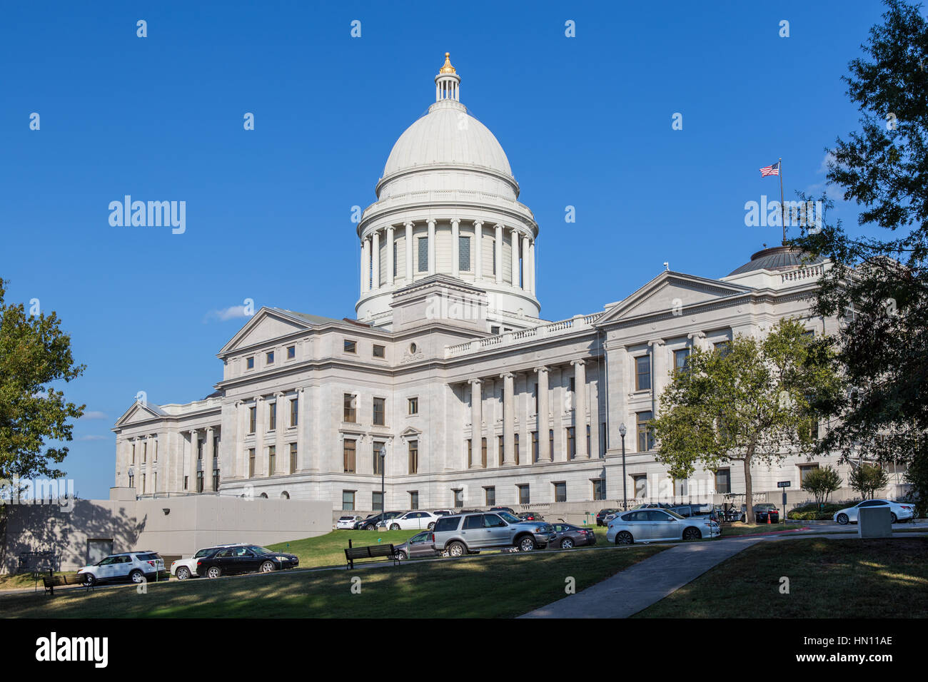 The Arkansas State Capitol in Little Rock, Arkansas. Stock Photo