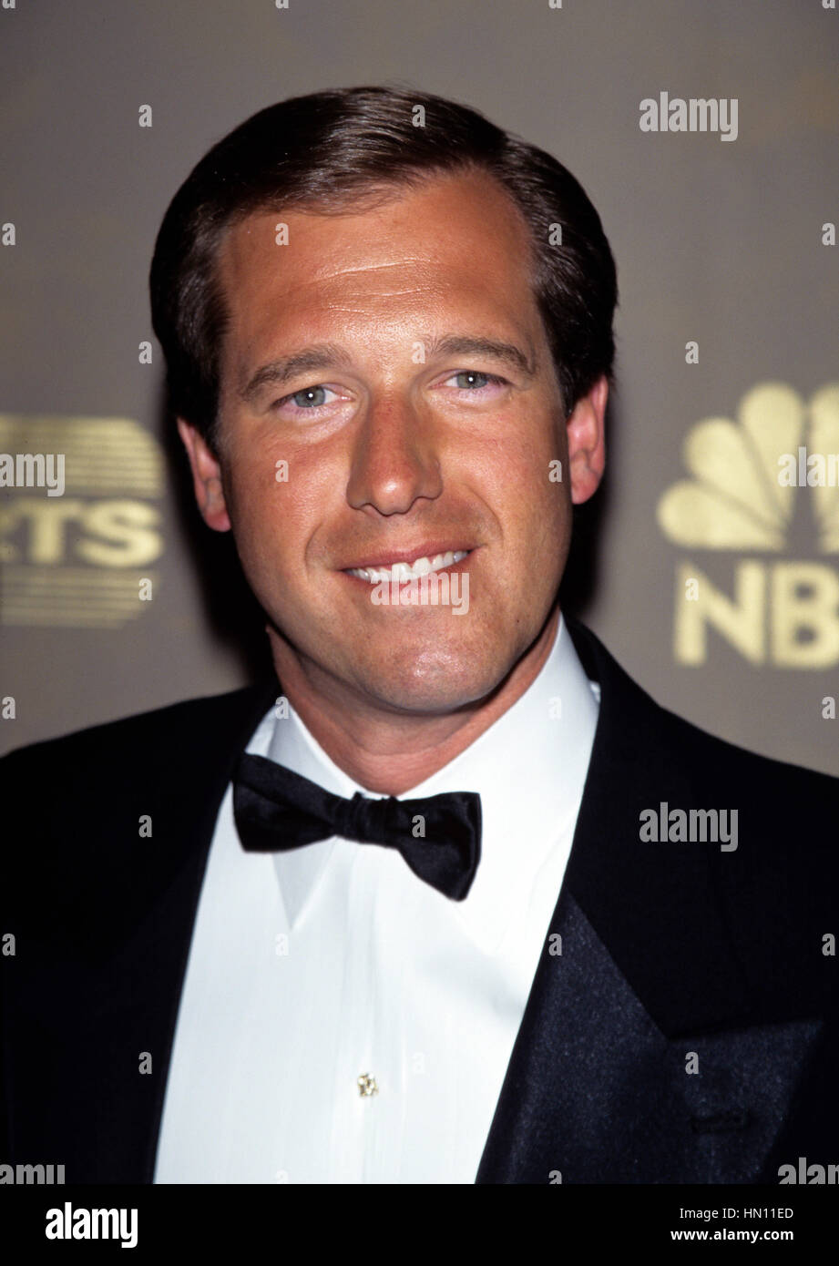 Brian Williams attends the IRTS Gold Medal Dinner honoring BobWright held at the Waldorf Astoria in New York City on March 24th, 1997. Stock Photo