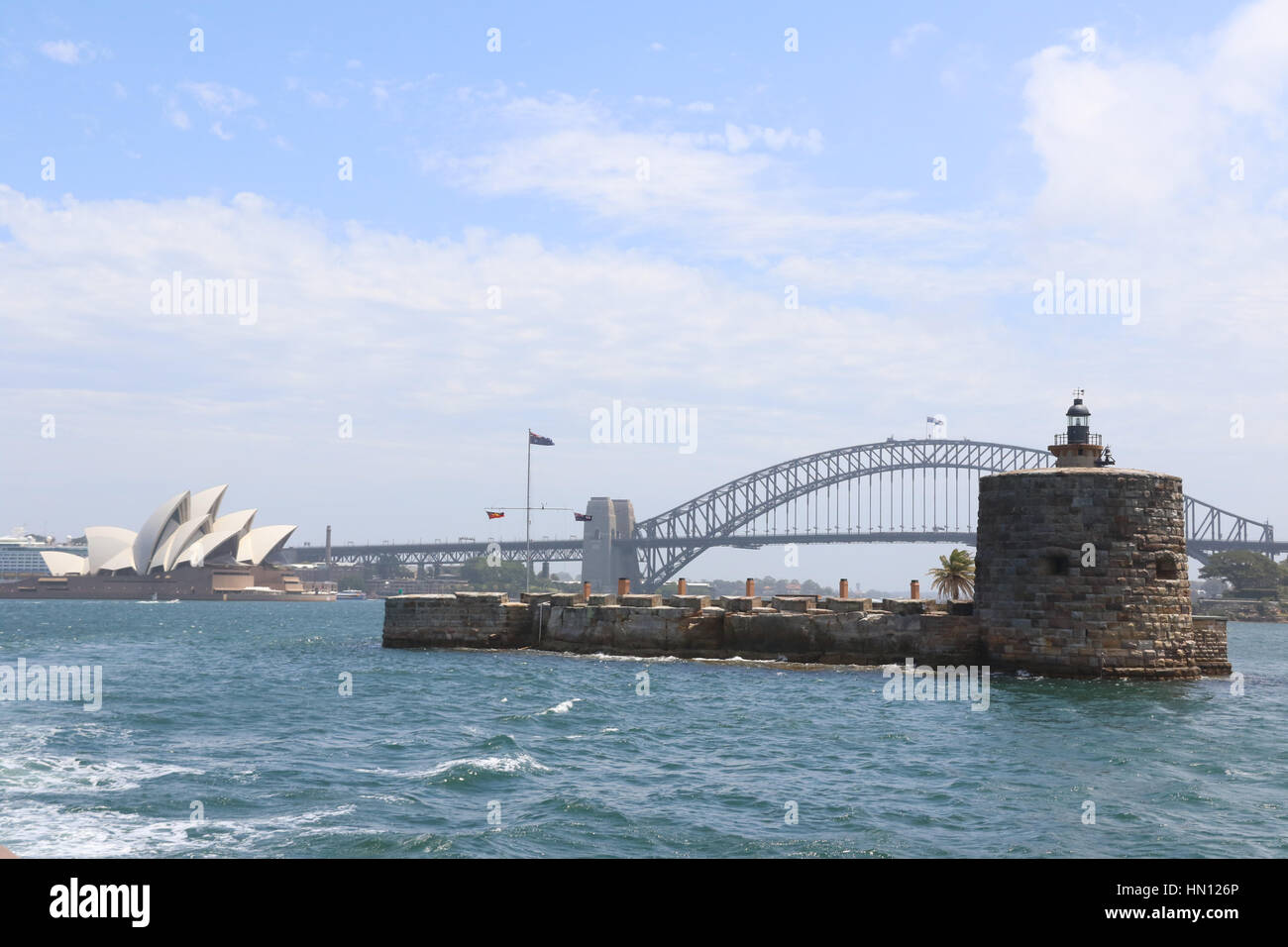 Fort Denison in Sydney Harbour. Stock Photo
