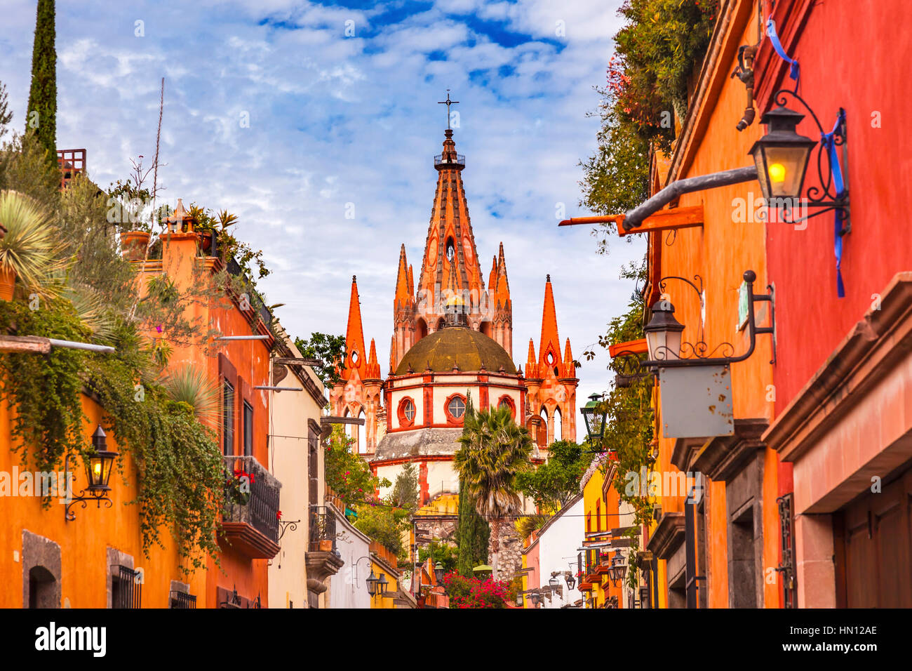 Aldama Street Parroquia Archangel church Dome Steeple San Miguel de