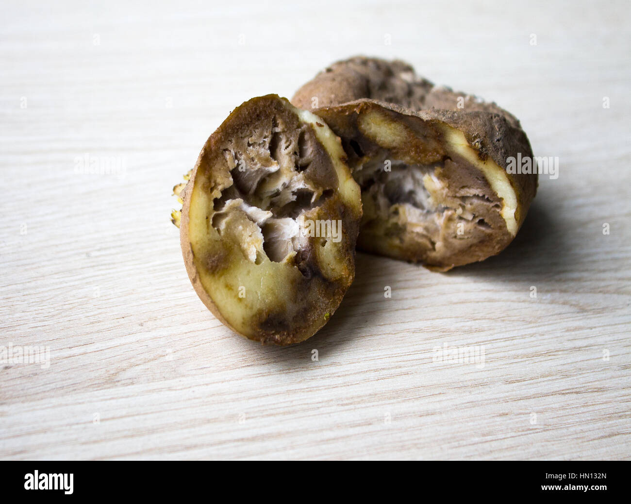 the spoiled potatoes, can be used for illustrations and design Stock Photo
