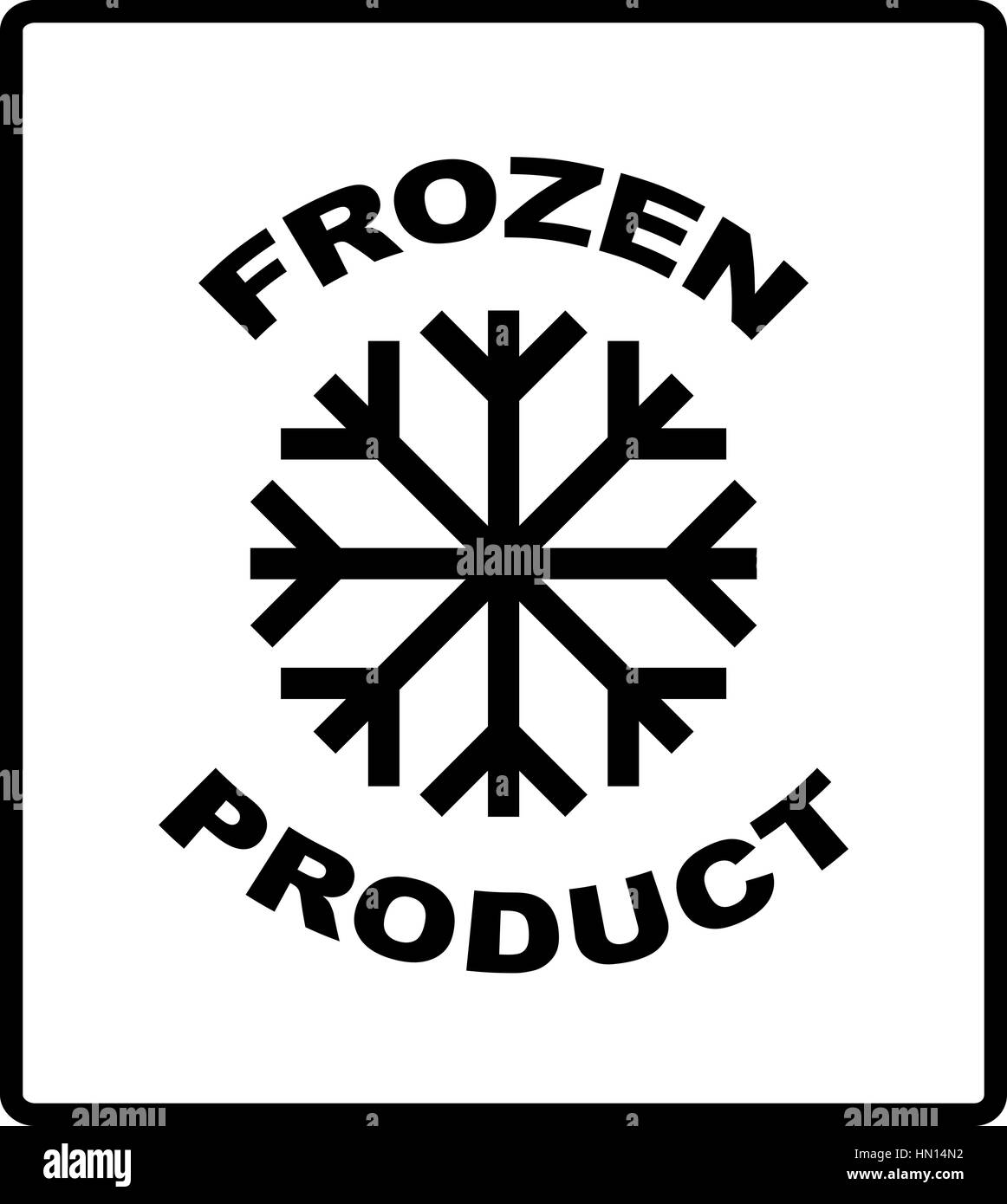 Keep frozen. Storage in Refrigerator and Freezer packaging symbol on a corrugated cardboard box. For use on cardboard boxes, packages and parcels. Vec Stock Vector