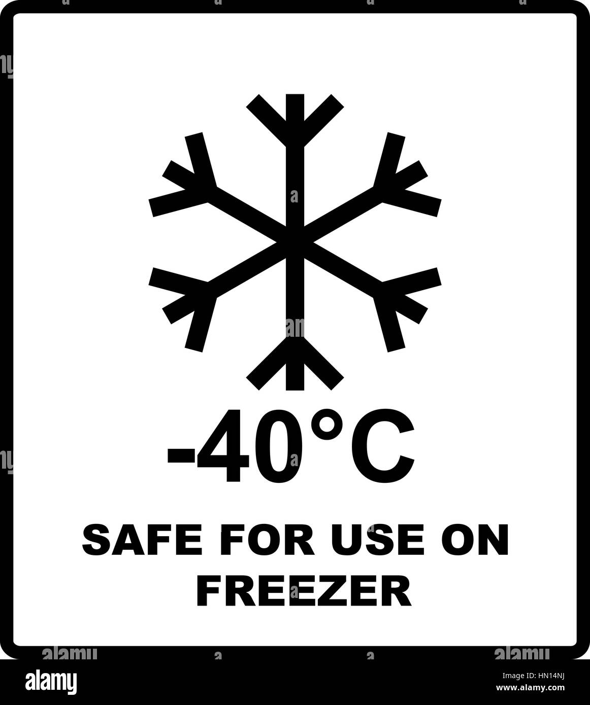 Safe for use on freezer icon , safe for use on freezer symbol. Storage in Refrigerator and Freezer packaging symbol. For use on cardboard boxes, packa Stock Vector