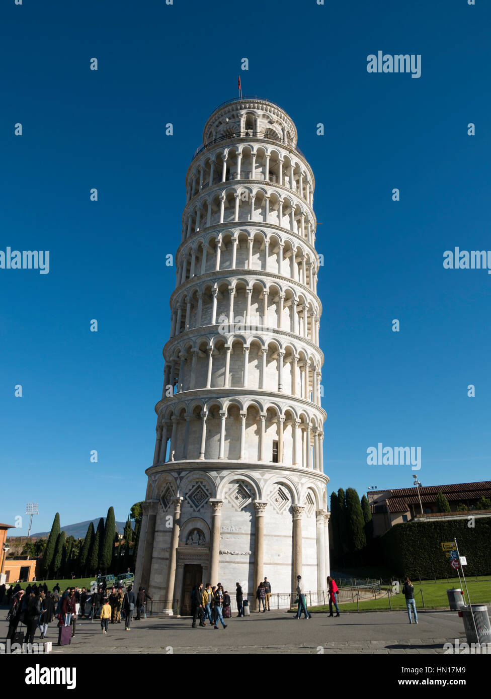 The Leaning Tower of Pisa (Torre pendente di Pisa), Pisa, Tuscany, Italy. Stock Photo