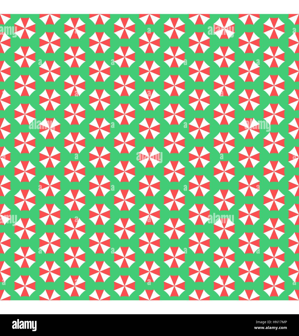 Summer seamless pattern with umbrellas isolated on green Stock Vector ...