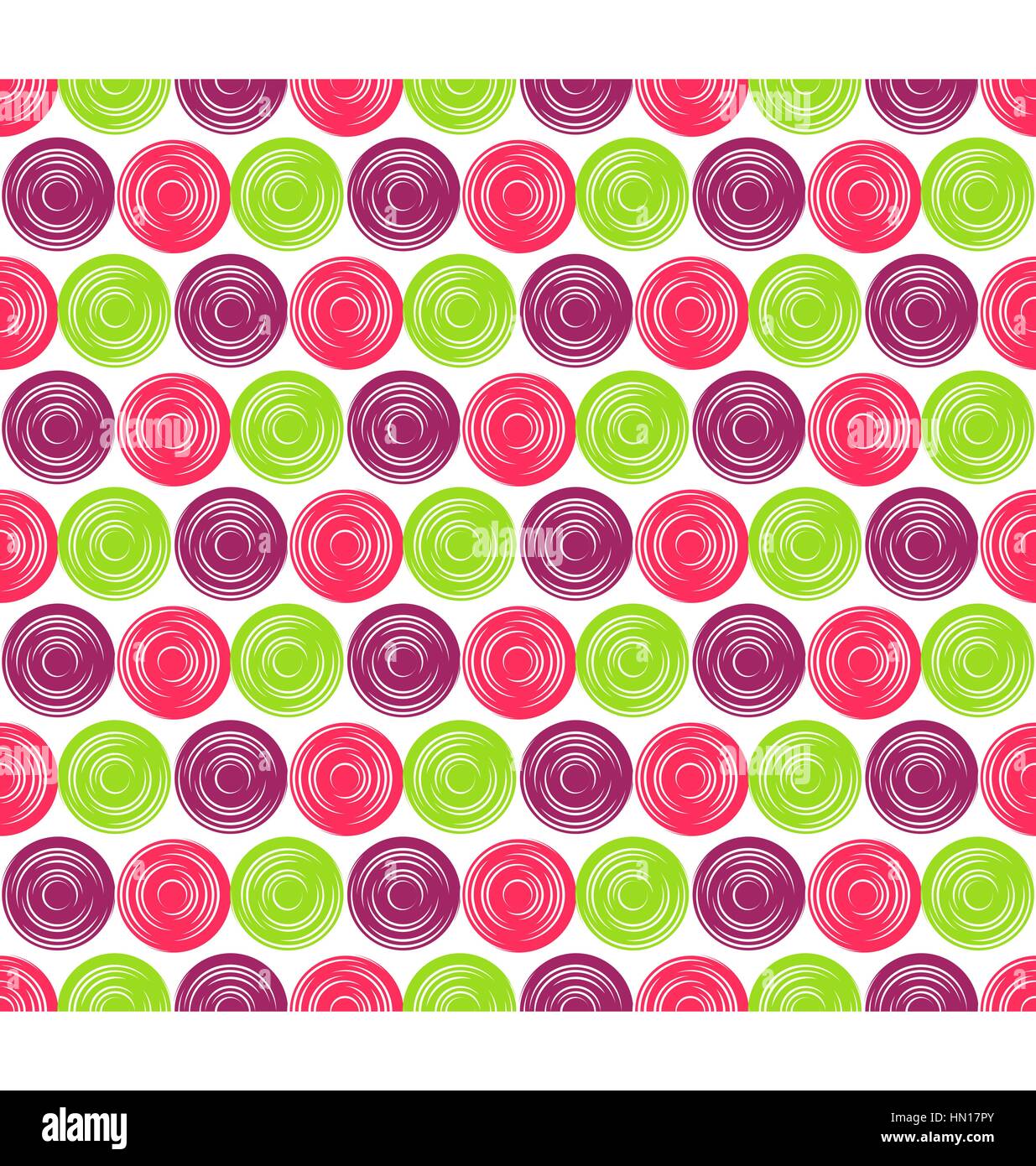Seamless Bright Abstract Hypnotic Circles Pattern Stock Vector Image ...