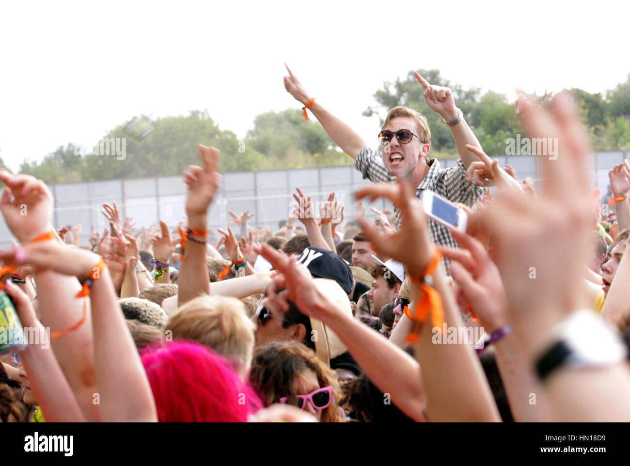 Music Festival Crowd Stock Photo