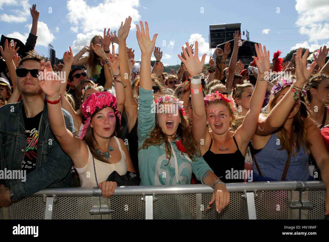 Music Festival Crowd Stock Photo