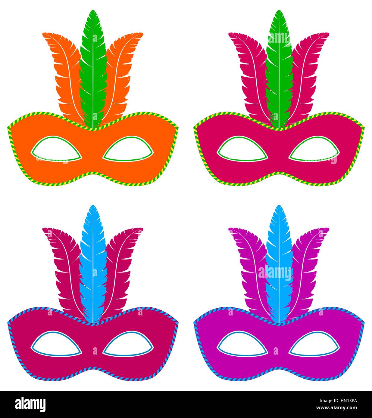 Violet venetian mask Stock Vector Images - Alamy