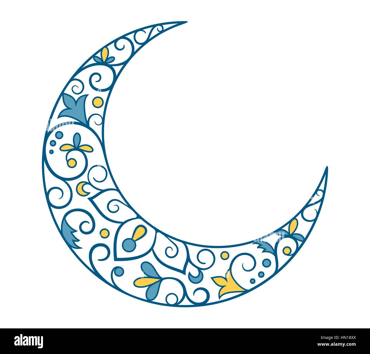 Decoration Ramadan Kareem and half-moon