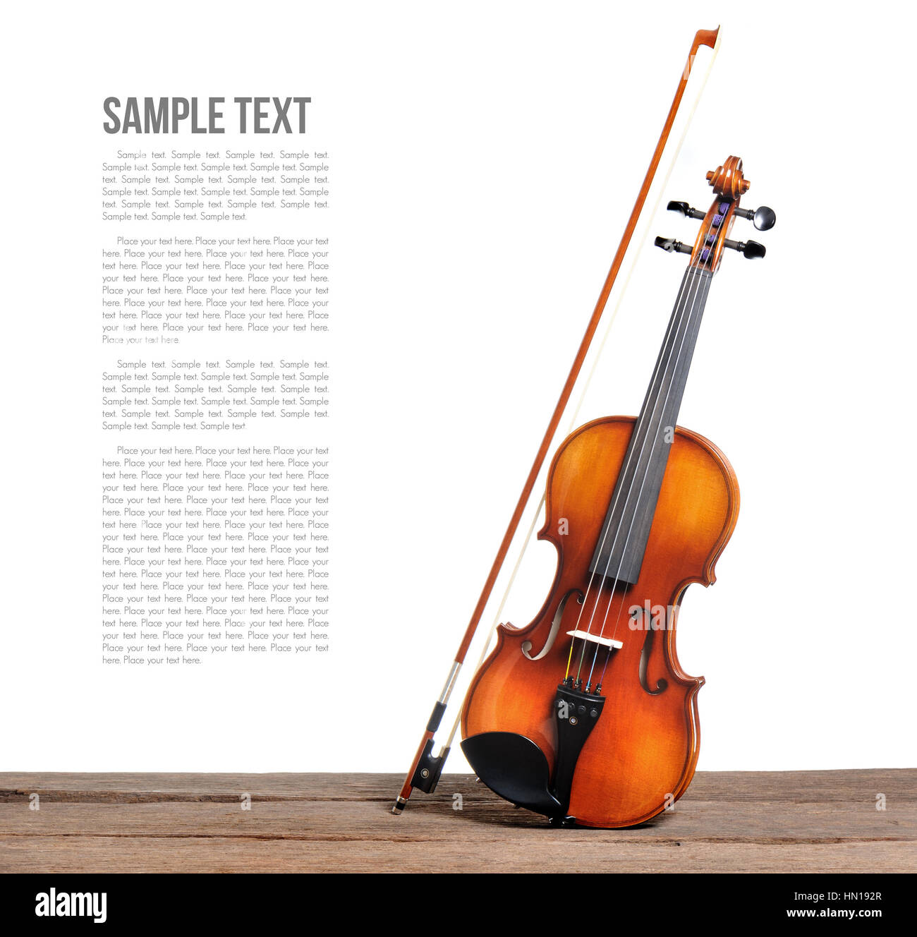 new classical violin on white background template Stock Photo - Alamy