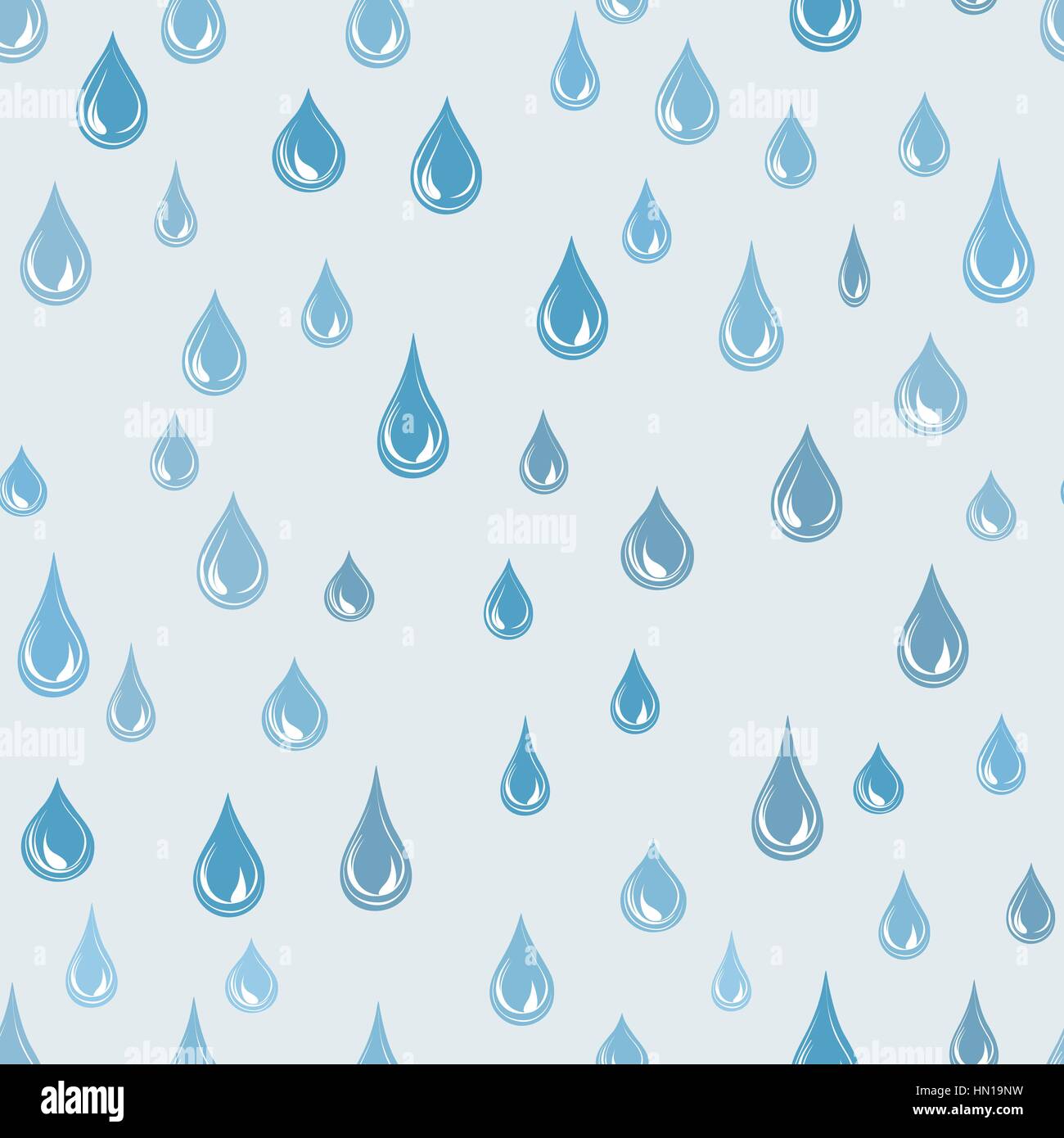 Raindrop background. Rainstorm Seamless Pattern. Rainy weather ornament. Water drops tiled wallpaper Stock Vector