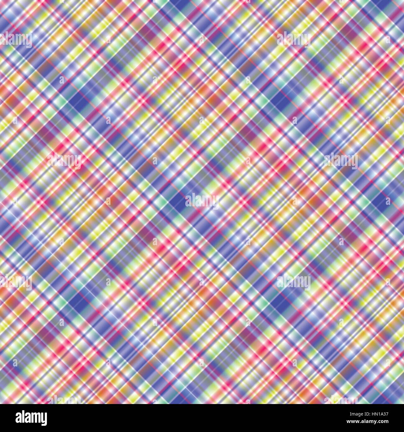 Bright seamless checkered pattern Tartan diagonal ornament Stock Vector