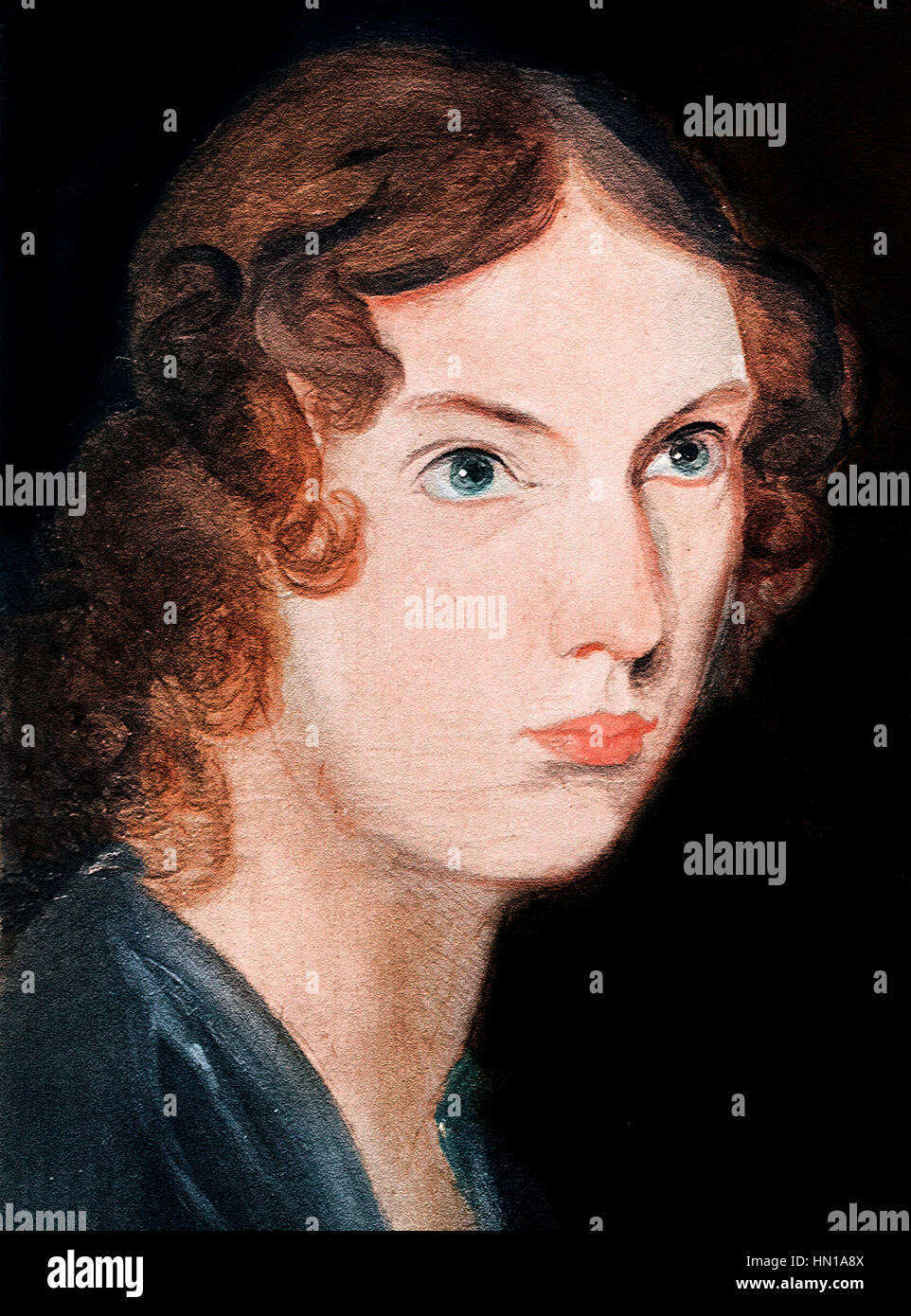 Anne Bronte (1818-1848), portrait based on a painting by her brother, Patrick Branwell Brontë Stock Photo