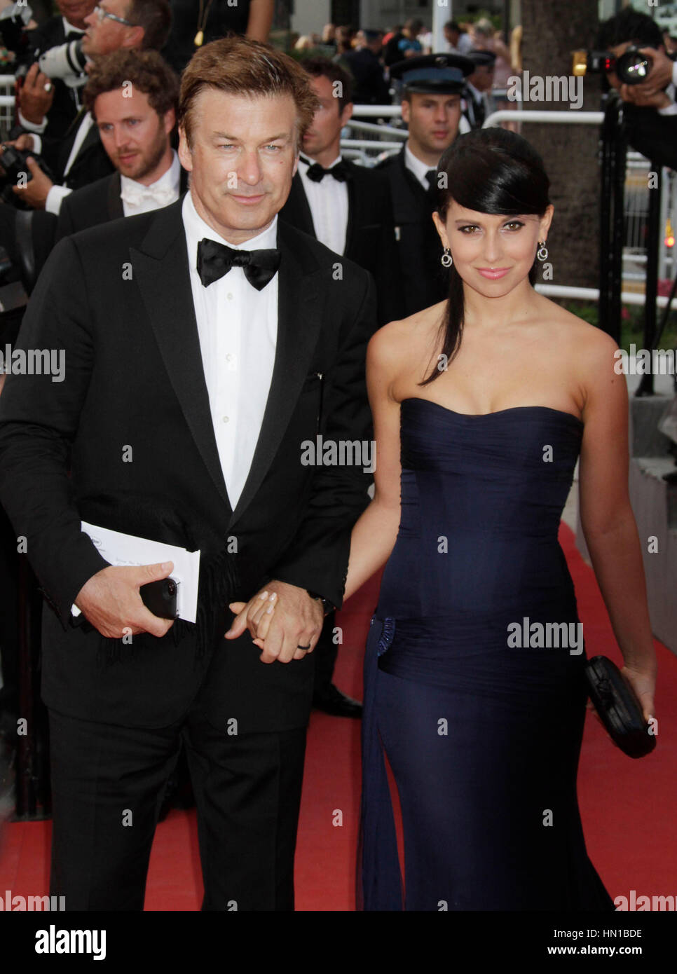 Alec Baldwin and Hilaria Thomas arrive at the premiere for the film, 'Mud' at the 65th Cannes Film Festival in Cannes, France on May 26, 2012. Photo by Francis Specker Stock Photo