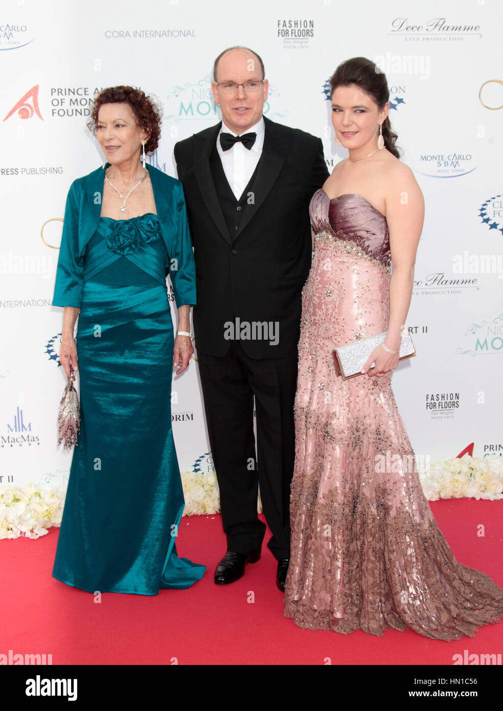 Baroness Elizabeth-Anne De Massey, Prince Albert of Monaco, and Melanie ...