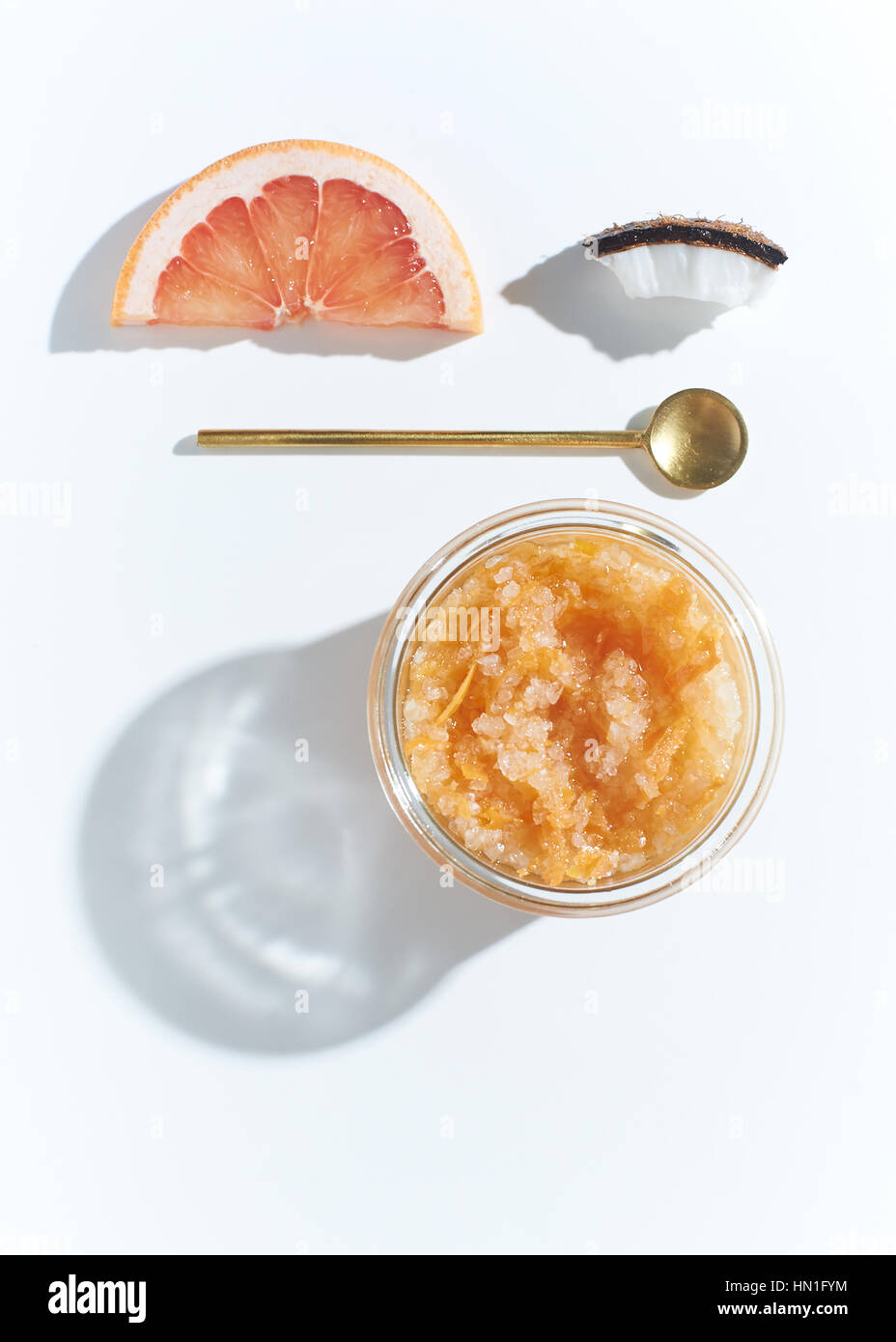 Grapefruit coconut scrub Stock Photo Alamy