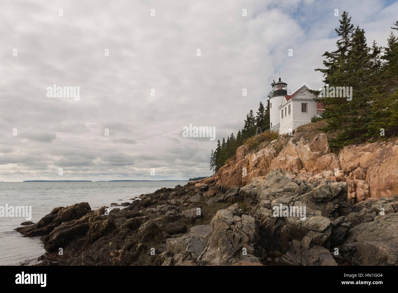 Bass Harbor Head Lighthouse Stock Photo