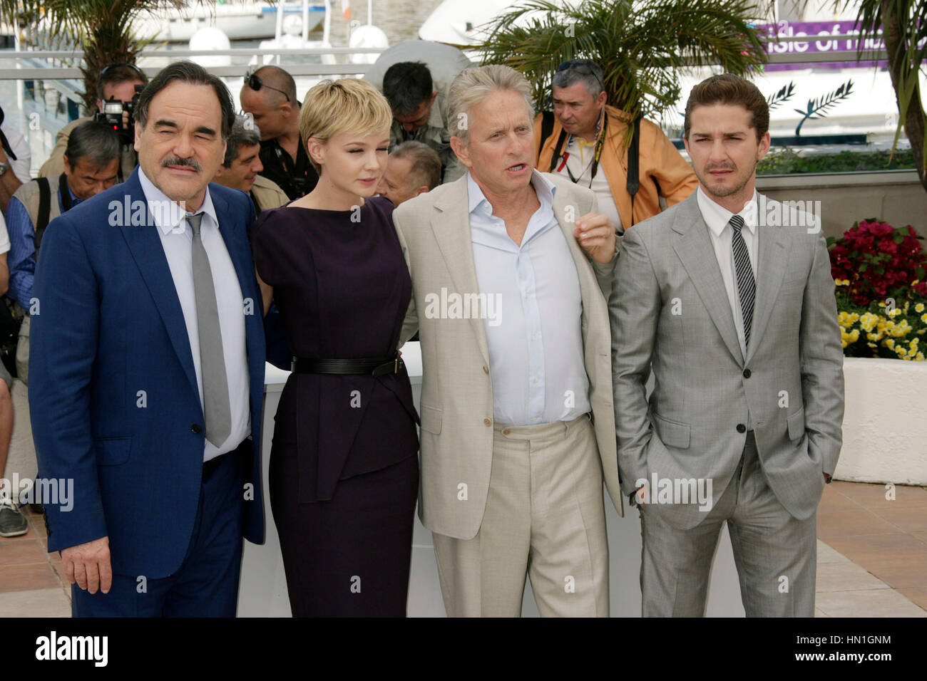 From Left Oliver Stone Carey Mulligan Michael Douglas And Shia Labeouf At The Photocall For The Film Wall Street Money Never Sleeps At The 63rd Cannes Film Festival In Cannes France On