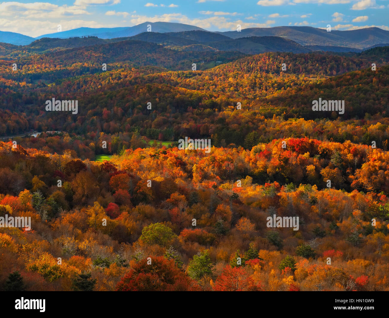 On Flat Rock, Blue Ridge Parkway, North Carolina, USA Stock Photo