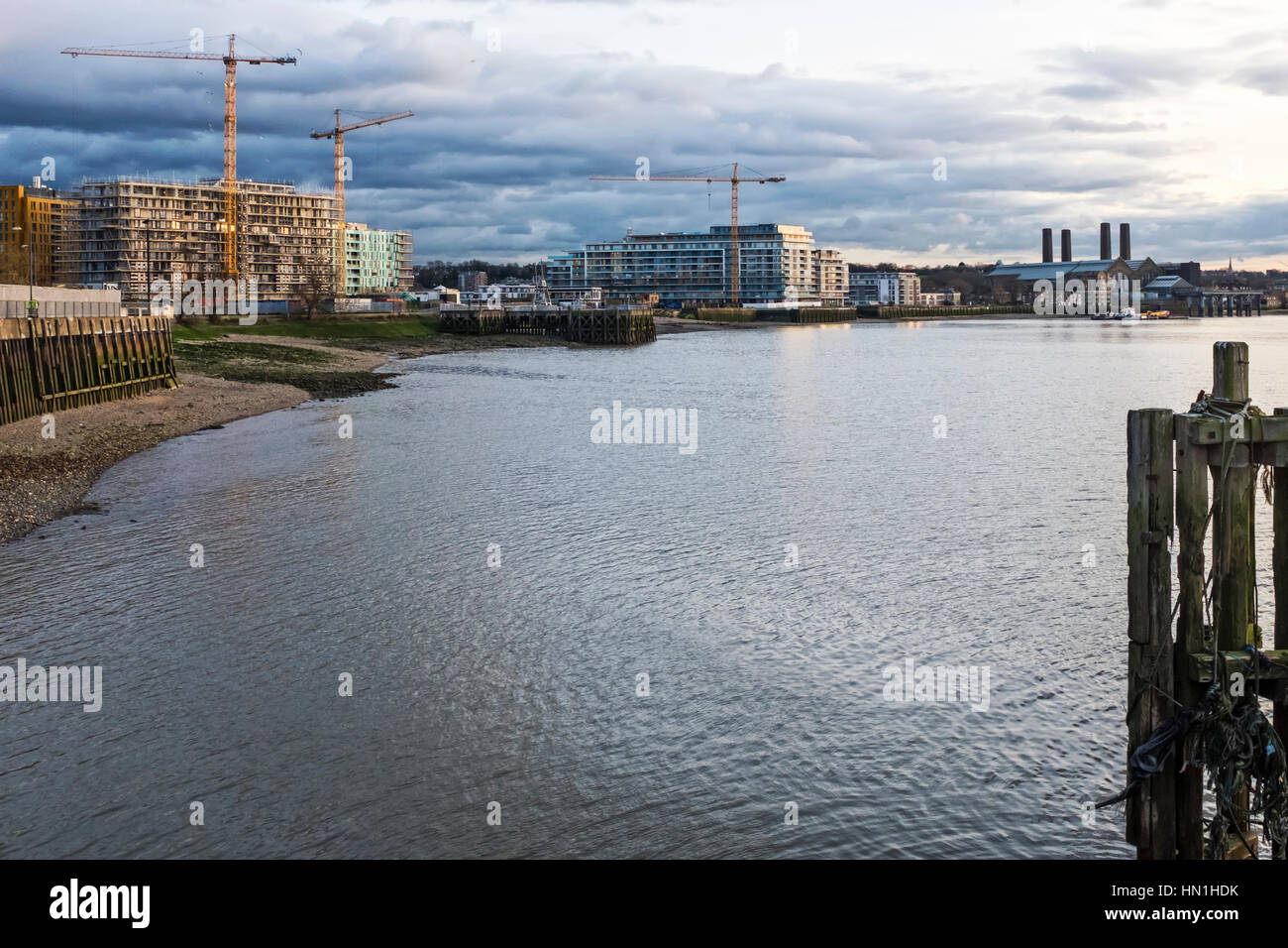 New Build apartments and construction sites of luxury apartment blocks