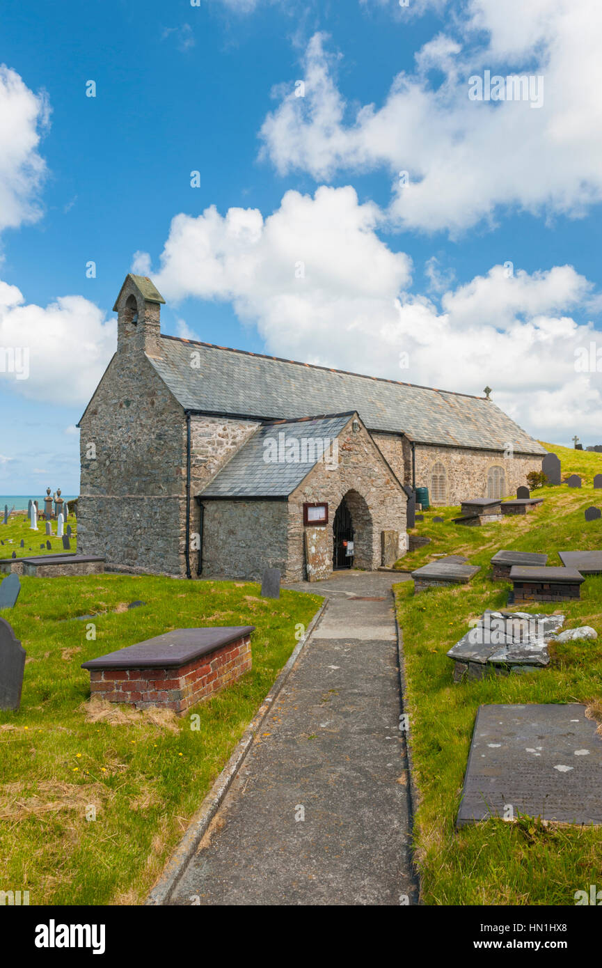 Llandabrig church on Anglesey Wales Stock Photo