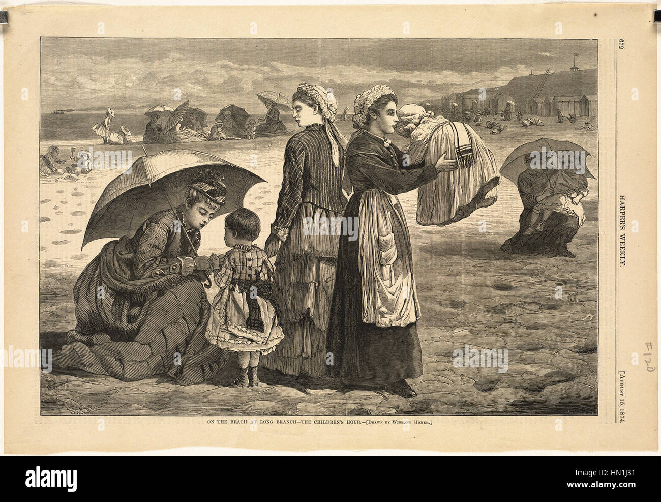 Print Winslow Homer American American East Hampton Beach Long Island