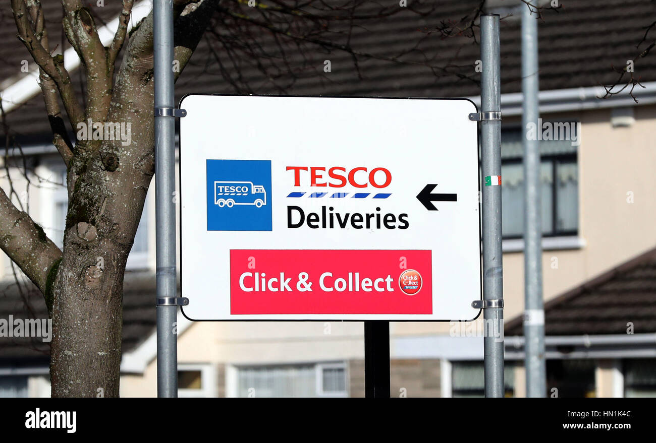 As workers in nine tesco stores in ireland hires stock photography and