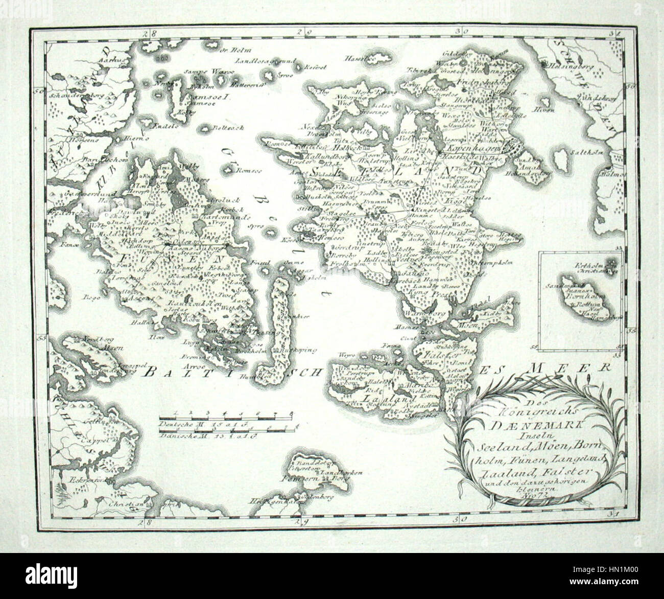 Map of Denmark in 1791 by Reilly 072 Stock Photo Alamy