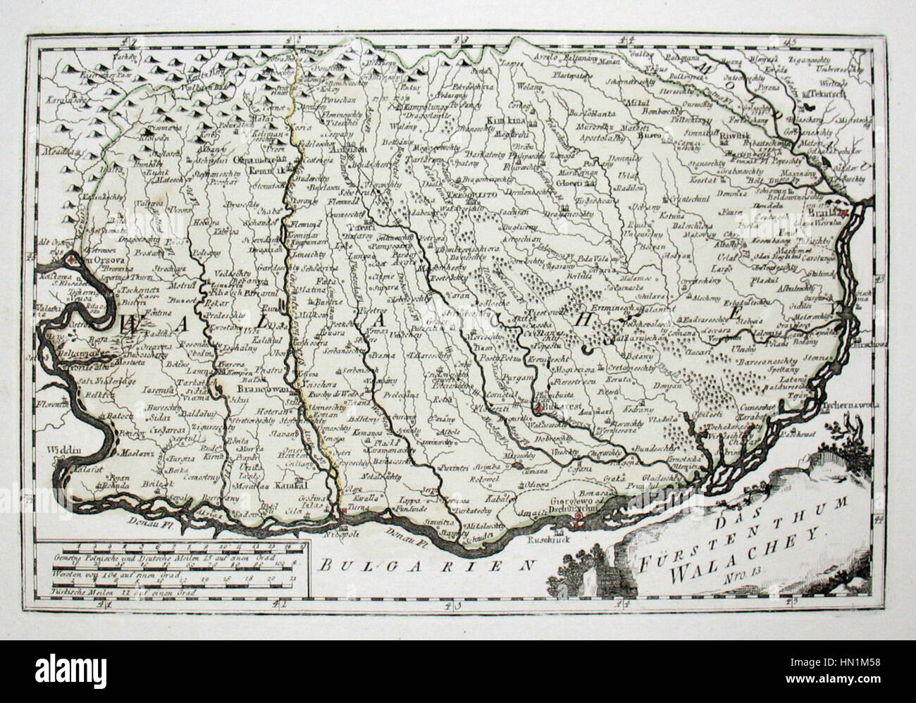 Map Of Wallachia In 1791 By Reilly 013 Stock Photo Alamy   Map Of Wallachia In 1791 By Reilly 013 HN1M58 