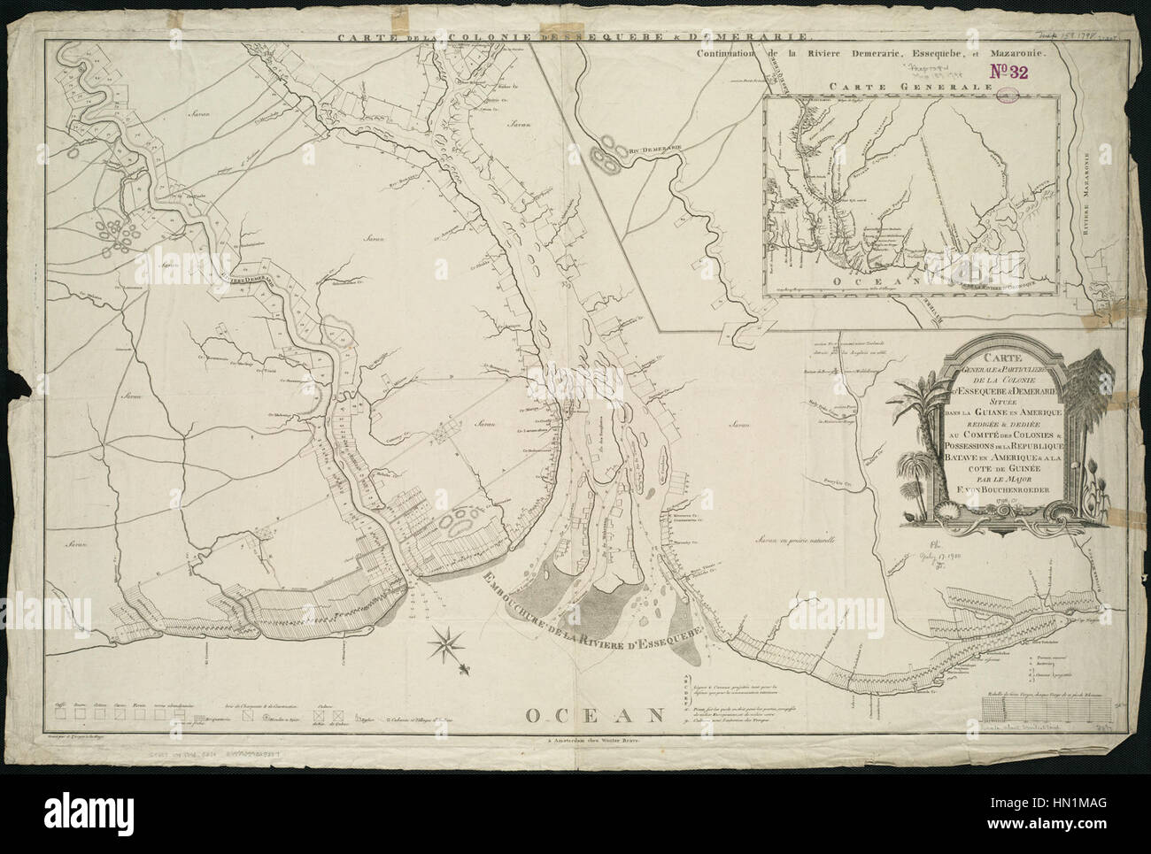 Map of Essequibo and Demerara, 1798 Stock Photo Alamy