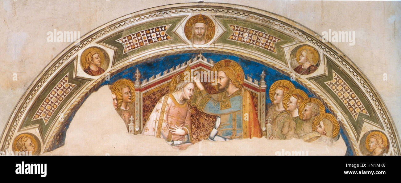 Maso di Banco1335-40 Fresco from Santa Croce, Florence Stock Photo