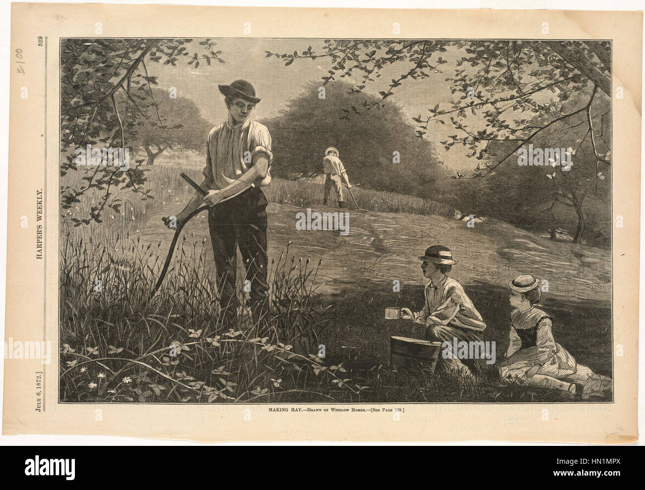 Making hay (Boston Public Library Stock Photo - Alamy