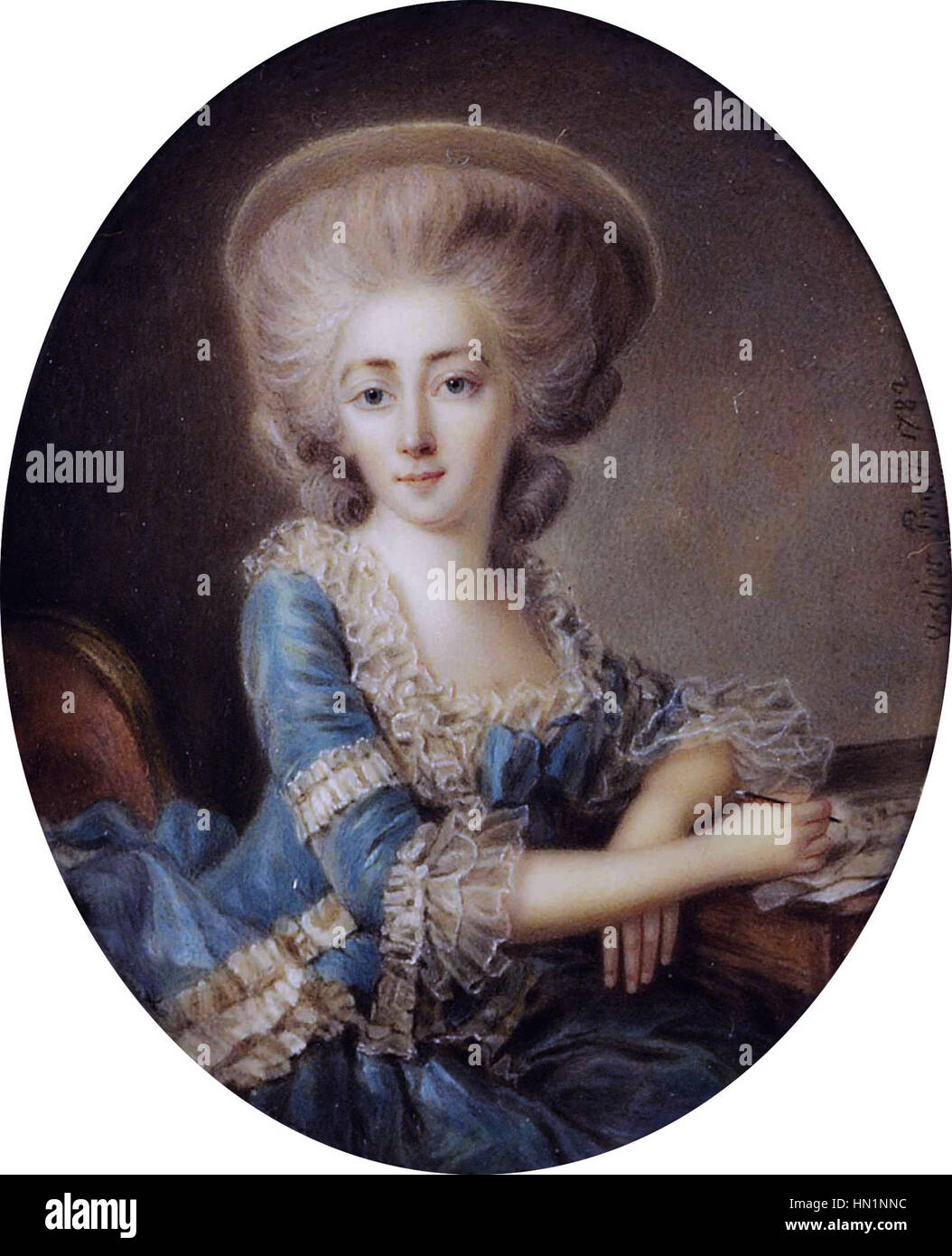 Madame de Montesson (1738-1806), by Antoine Vestier (1740-1824) Stock Photo