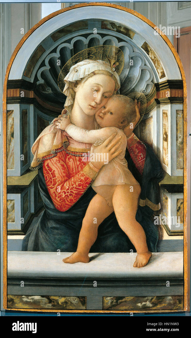 Madonna col bambino, palazzo medici riccardi, filippo lippi Stock Photo