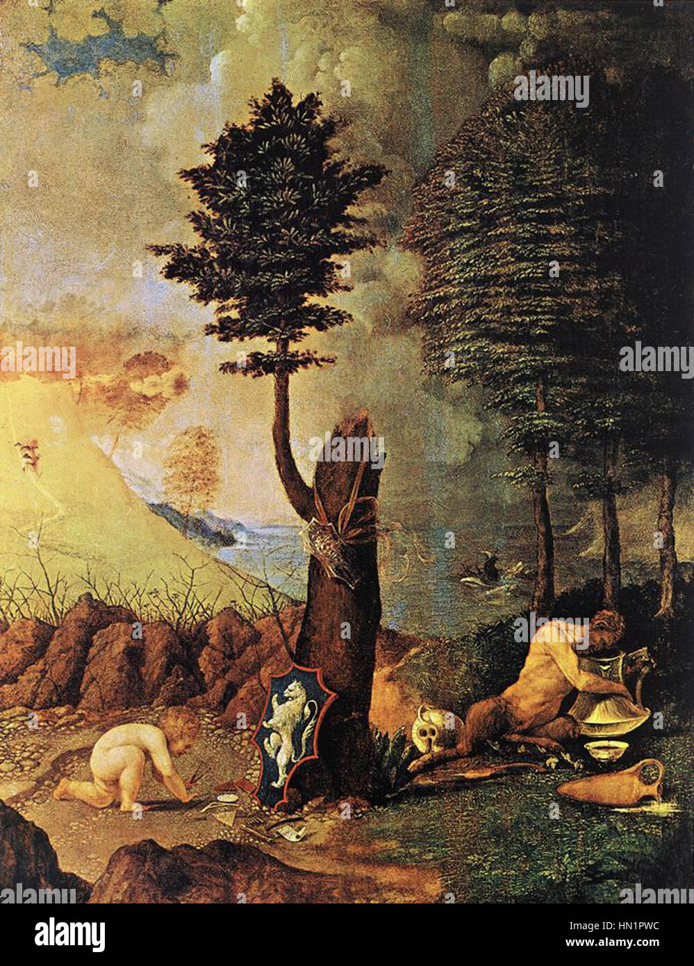 Tableau Toile 'Vénus Et Cupidon' De Lorenzo Lotto - Reproduction Sur Cadre, Prêt à Accrocher
