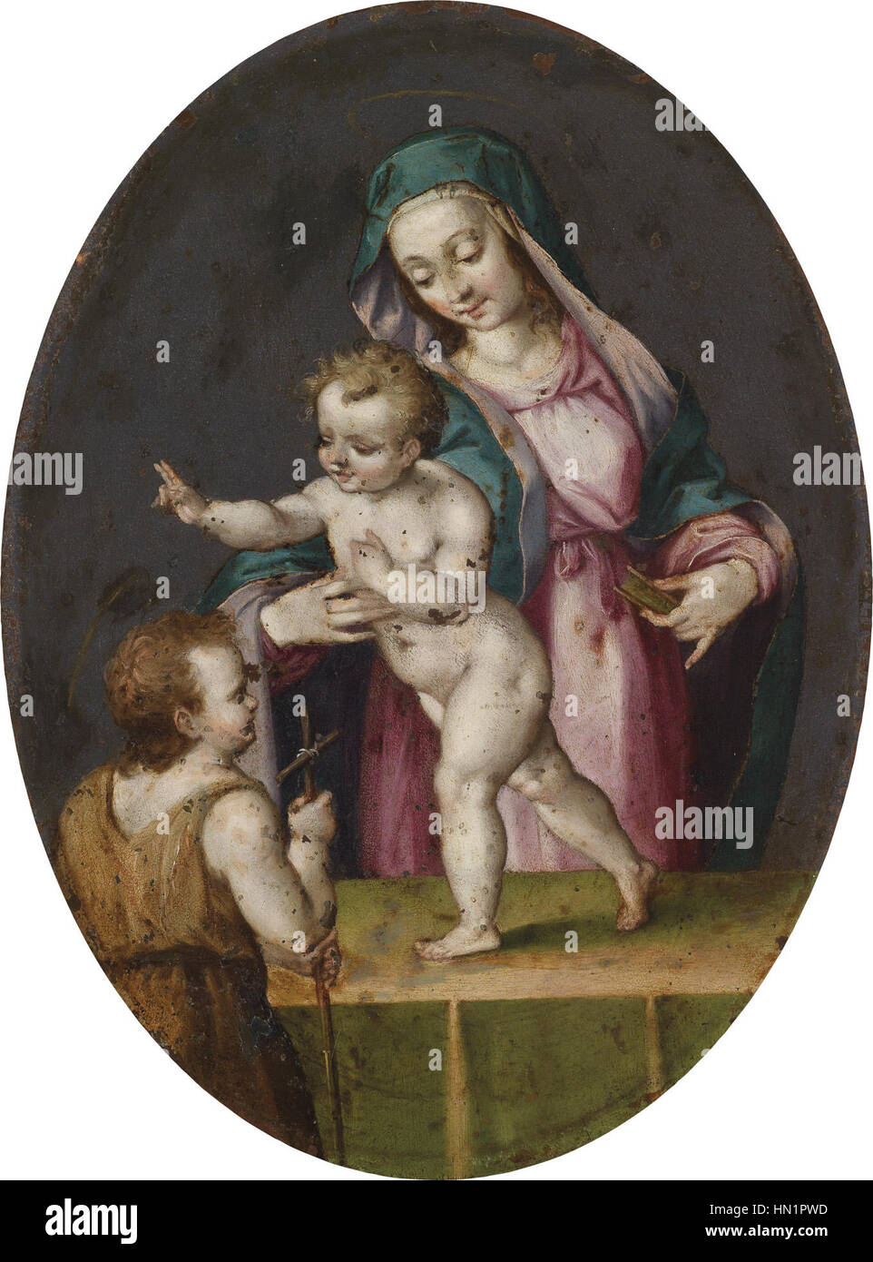 Madonna and Child with Saint John the Baptist Lombardy 17th century ...