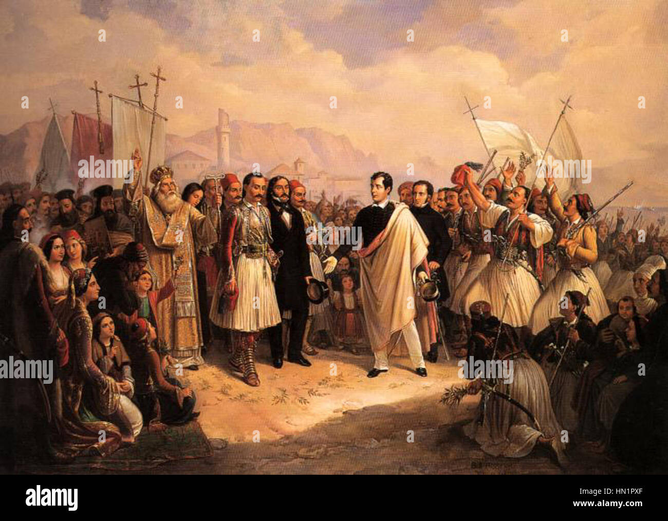 Lord Byron at Missolonghi Stock Photo