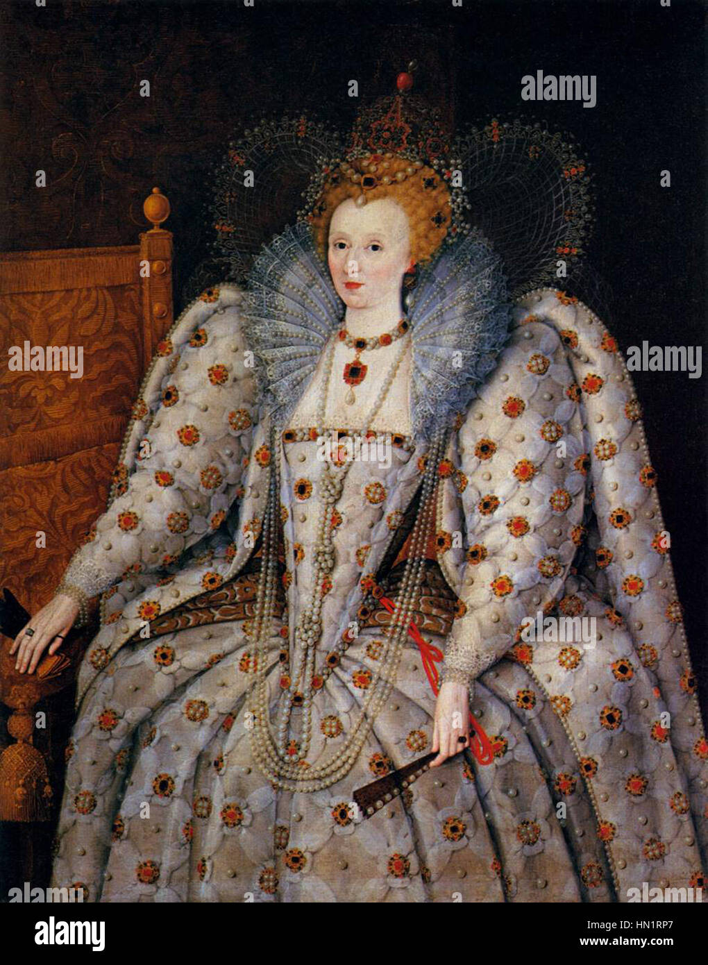 Marcus Gheeraerts (II) - Portrait of Queen Elisabeth I - WGA08657 Stock ...