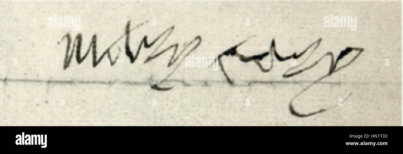 Mary Boleyn Carey signature Stock Photo