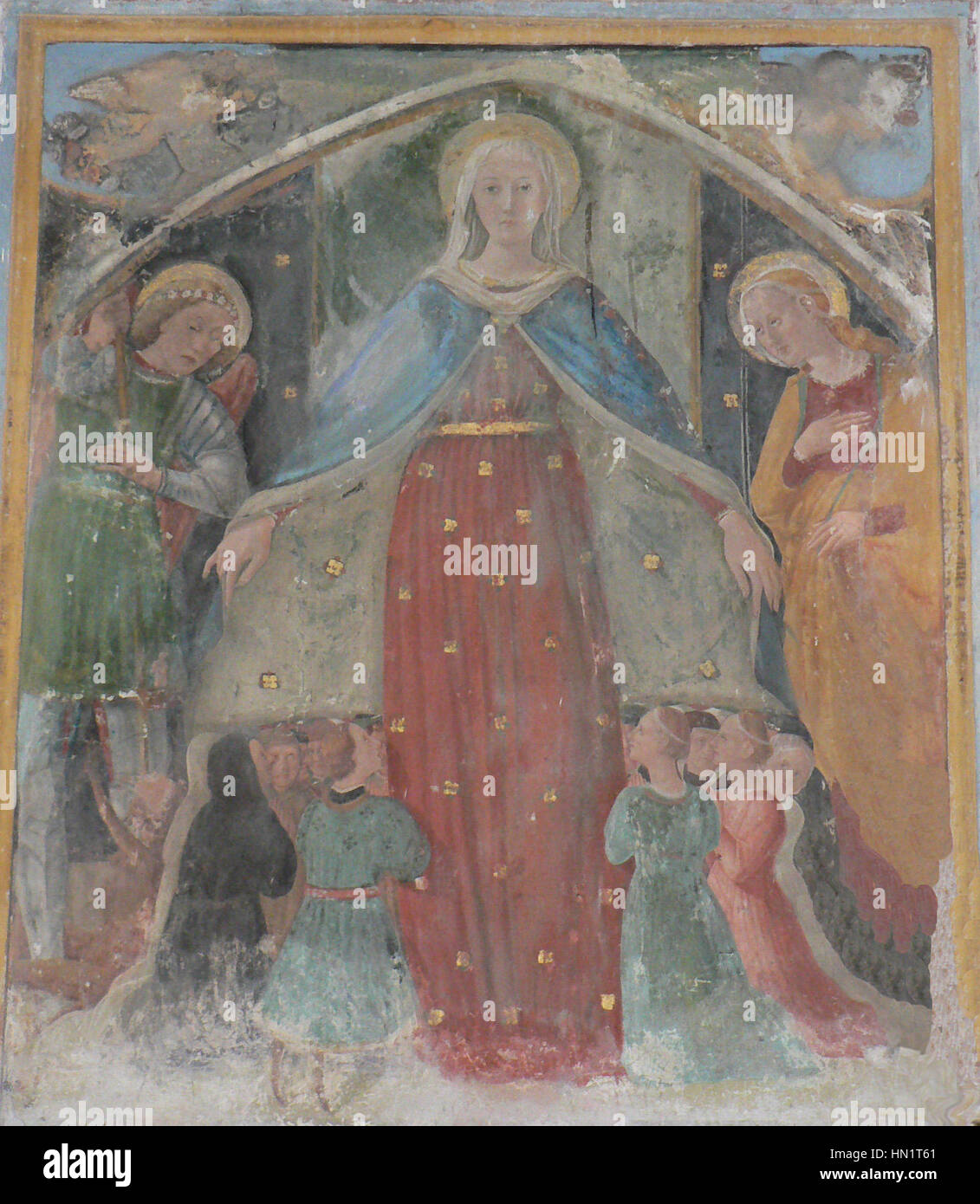 Madonna della Misericordia - Giovanni Angelo Stock Photo