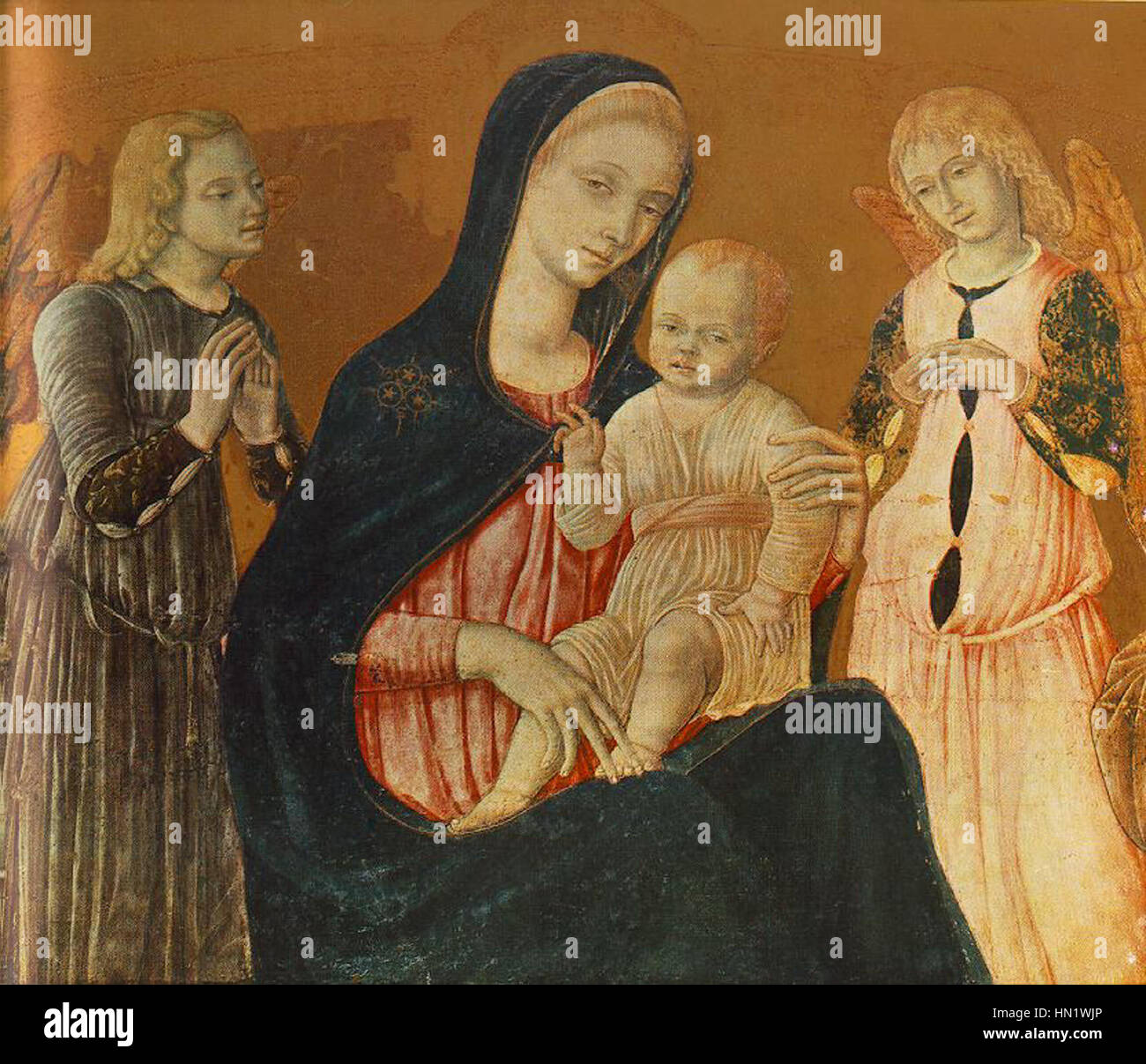 Madonna And Child With Two Angels High Resolution Stock Photography and ...
